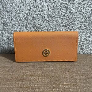 Tory Burch Orange Magnetic Sunglasses Eyeglasses Case Emblem Logo Protective